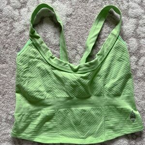 Free People Light Green Crop Tank m/l